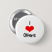 I Heart (Love) Otters Ronde Button 5,7 Cm (Voorkant /achterkant)