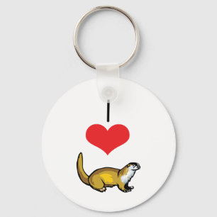 I Heart (Love) Otters Sleutelhanger