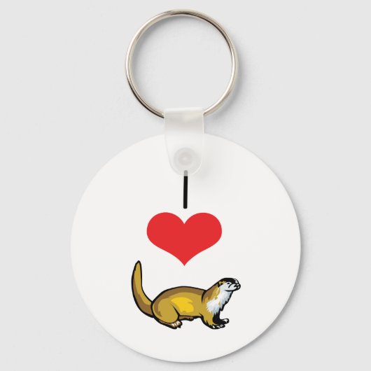 I Heart (Love) Otters Sleutelhanger (Voorkant)