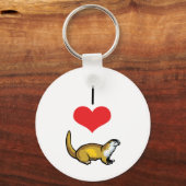 I Heart (Love) Otters Sleutelhanger (Voorkant)