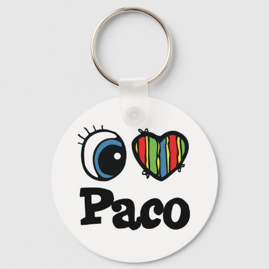 I Heart (Love) Paco Sleutelhanger (Voorkant)