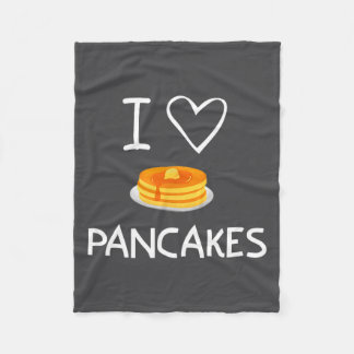 I Heart Love Pancakes, Funny, Jokes, Sarcastic, Fa Fleece Deken