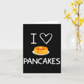 I Heart Love Pancakes, Funny, Jokes, Sarcastic, Fa Kaart (Gele Bloem)