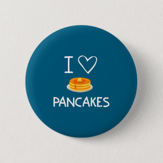 I Heart Love Pancakes, Funny, Jokes, Sarcastic, Fa Ronde Button 5,7 Cm