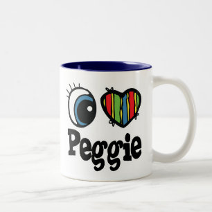 I Heart (Love) Peggie Tweekleurige Koffiemok