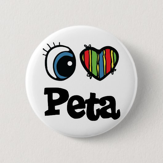 I Heart (Love) Peta Ronde Button 5,7 Cm (Voorkant)