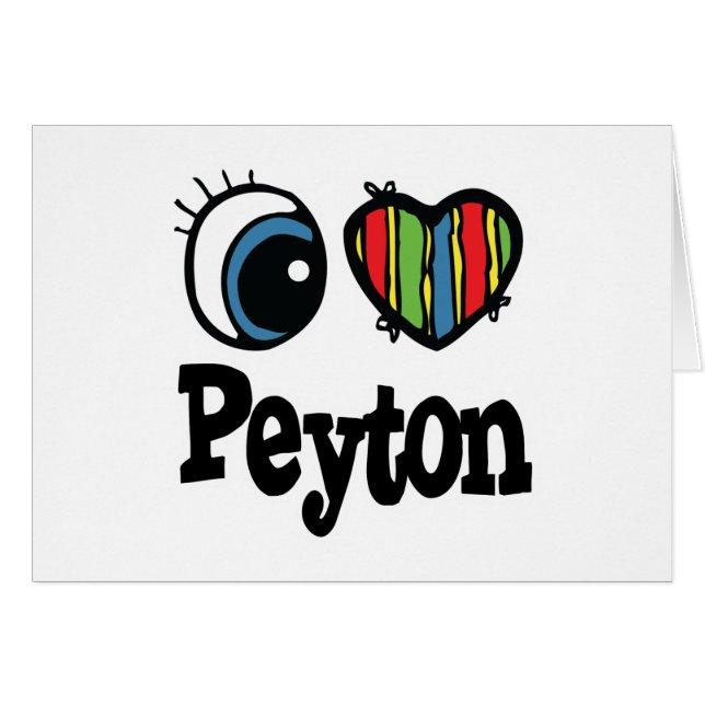 I Heart (Love) Peyton (Voorkant Horizontaal)