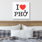 I Heart (Love) Pho Canvas Afdruk (Insitu (Slaapkamer))