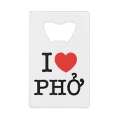 I Heart (Love) Pho Creditkaart Flessenopener (Voorkant)