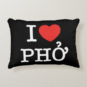 I Heart (Love) Pho Decoratief Kussen