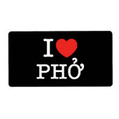 I Heart (Love) Pho Etiket (Voorkant)