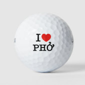 I Heart (Love) Pho Golfballen (Voorkant)