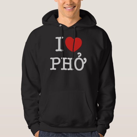 I Heart (Love) Pho Hoodie (Voorkant)