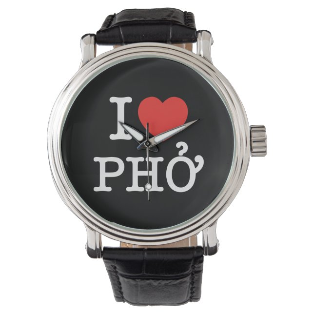 I Heart (Love) Pho Horloge (Voorkant)