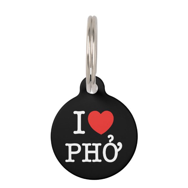 I Heart (Love) Pho Huisdierpenning (Voorkant)