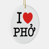I Heart (Love) Pho Keramisch Ornament (Rechts)