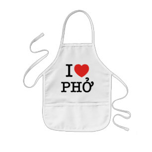 I Heart (Love) Pho Kinder Schort