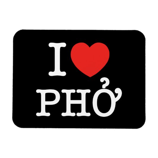 I Heart (Love) Pho Magneet (Horizontaal)