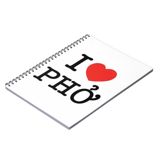 I Heart (Love) Pho Notitieboek (Linkerzijde)