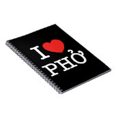 I Heart (Love) Pho Notitieboek (Rechterzijde)