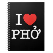 I Heart (Love) Pho Notitieboek (Voorkant)
