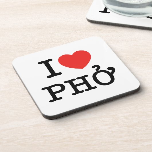 I Heart (Love) Pho Onderzetter (Linkerzijde)