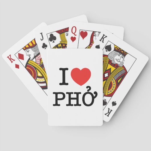 I Heart (Love) Pho Pokerkaarten (Achterkant)