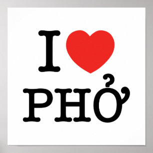 I Heart (Love) Pho Poster