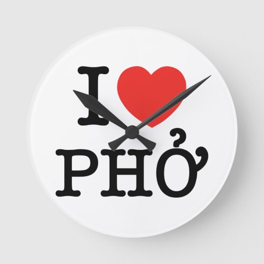 I Heart (Love) Pho Ronde Klok (Voorkant)