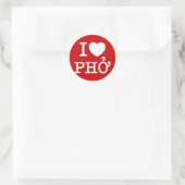 I Heart (Love) Pho Ronde Sticker (Tas)