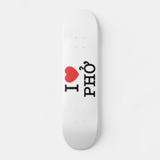 I Heart (Love) Pho Skateboard (Voorkant)