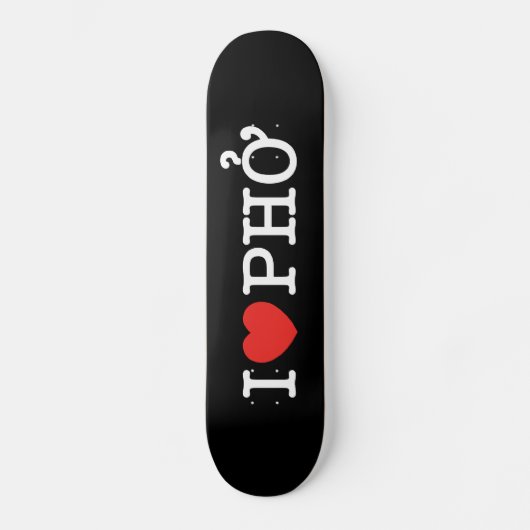 I Heart (Love) Pho Skateboard (Voorkant)