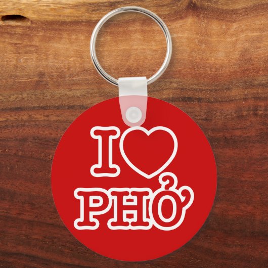 I Heart (Love) Pho Sleutelhanger (Voorkant)