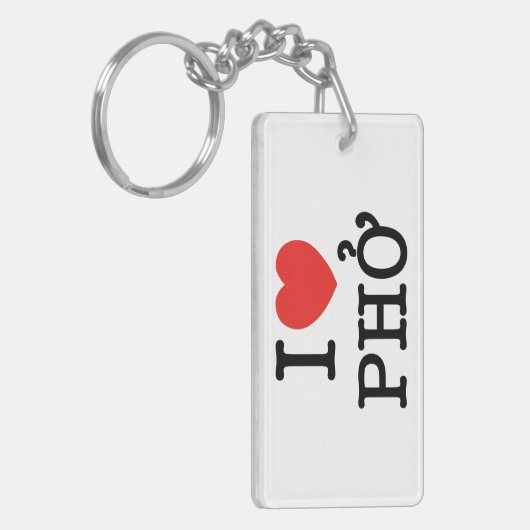 I Heart (Love) Pho Sleutelhanger (Voorkant Links)