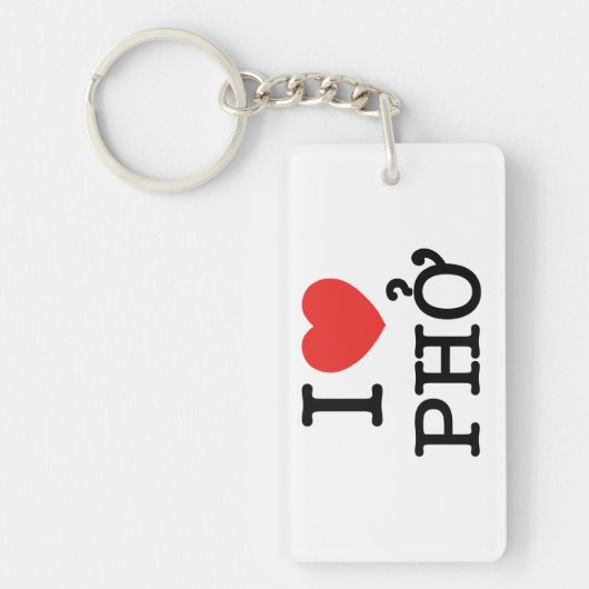 I Heart (Love) Pho Sleutelhanger (Voorkant)