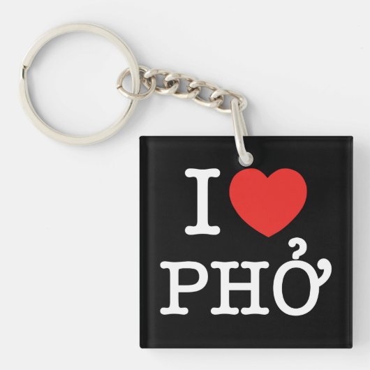 I Heart (Love) Pho Sleutelhanger (Voorkant)