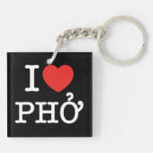I Heart (Love) Pho Sleutelhanger (Achterkant)