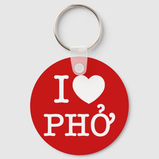 I Heart (Love) Pho Sleutelhanger (Voorkant)