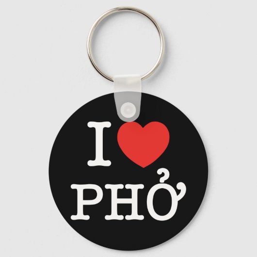 I Heart (Love) Pho Sleutelhanger (Voorkant)