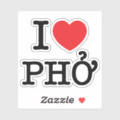 I Heart (Love) Pho Sticker (Vel)