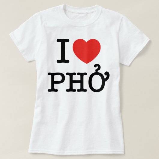 I Heart (Love) Pho T-shirt (Design voorkant)