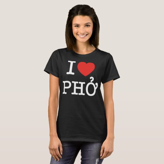I Heart (Love) Pho T-shirt (Voorkant volledig)