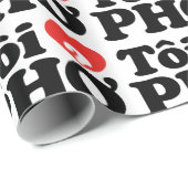 I Heart (Love) Pho (Tôi ❤ PHỞ) Vietnamese taal Cadeaupapier (Rol Hoek)