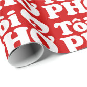 I Heart (Love) Pho (Tôi ❤ PHỞ) Vietnamese taal Cadeaupapier (Rol Hoek)