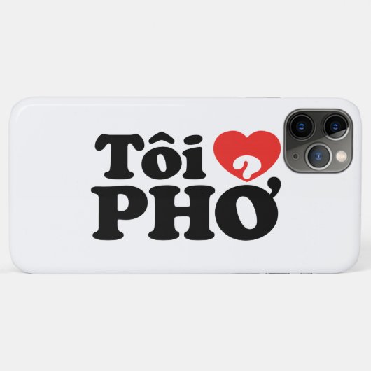 I Heart (Love) Pho (Tôi ❤ PHỞ) Vietnamese taal Case-Mate iPhone Case (Achterkant (horizontaal))