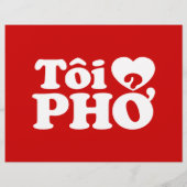 I Heart (Love) Pho (Tôi ❤ PHỞ) Vietnamese taal Flyer (Achterkant)