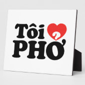 I Heart (Love) Pho (Tôi ❤ PHỞ) Vietnamese taal Fotoplaat (Zijkant)