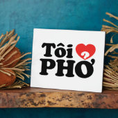 I Heart (Love) Pho (Tôi ❤ PHỞ) Vietnamese taal Fotoplaat (Zijkant)