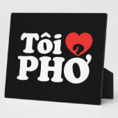 I Heart (Love) Pho (Tôi ❤ PHỞ) Vietnamese taal Fotoplaat (Zijkant)