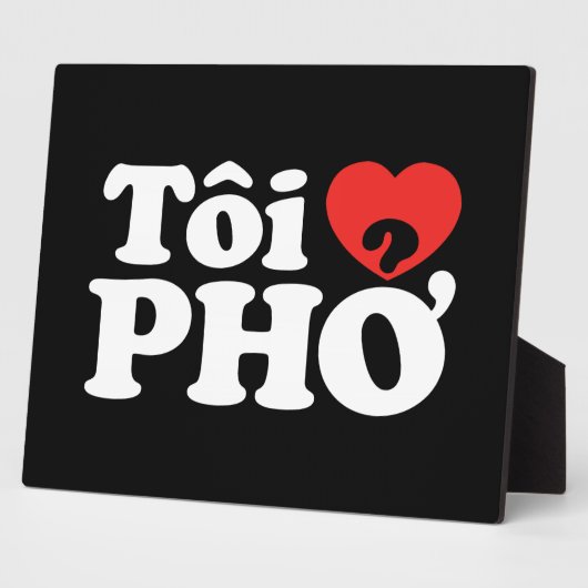 I Heart (Love) Pho (Tôi ❤ PHỞ) Vietnamese taal Fotoplaat (Zijkant)